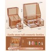 Youdepot Glass Makeup Storage for Vanity and Bathroom Countertop –