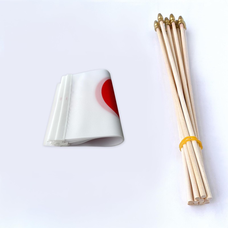 TSMD Japan Stick Flag Japanese Small Mini Hand Held Flags,5x8