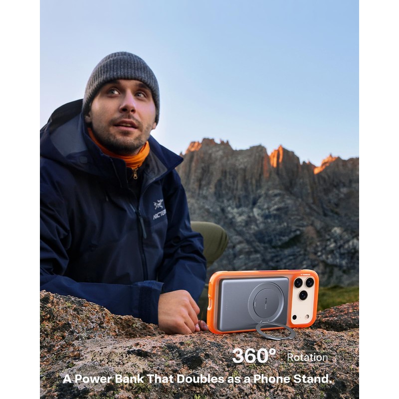 TORRAS Ostand MiniMag 5000mAh Slim Magnetic Battery Pack with 360°