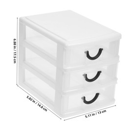 VICASKY Elegant Desk Organizer White Desktop Storage for Cosmetics Sundries Multifunctional Plastic Storage Box for Office Home Use