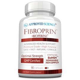 Approved Science Fibroprin - Ease Nerve and Muscle Aches - Improve Mobility - 90 Capsules - 1 Month Supply - Made in The USA