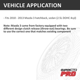 ClutchMaxPRO Performance Stage 1 Clutch Kit Compatible with 2010 2011 2012 2013 Mazda 3 hatchback sedan 2.5L (CP10069HD-ST1)