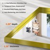 CIRCUMI Gold Bathroom Mirror, 36"x48" Rectangular Mirror with Deep Metal