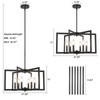 WBinDX Black Chandelier, 6-Light Modern Geometric Hanging Metal Chandeliers for