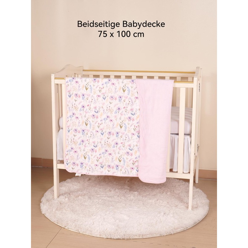 TILLYOU Set di 1 coperta in mussola a 4 strati,