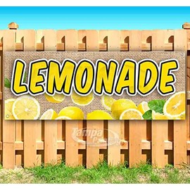Lemonade Banner 13 oz | Non-Fabric | Heavy-Duty Vinyl Single-Sided with Metal Grommets