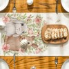 Artoid Mode Bunny Rabbit Floral Leaves Easter Table Runner, Seasonal