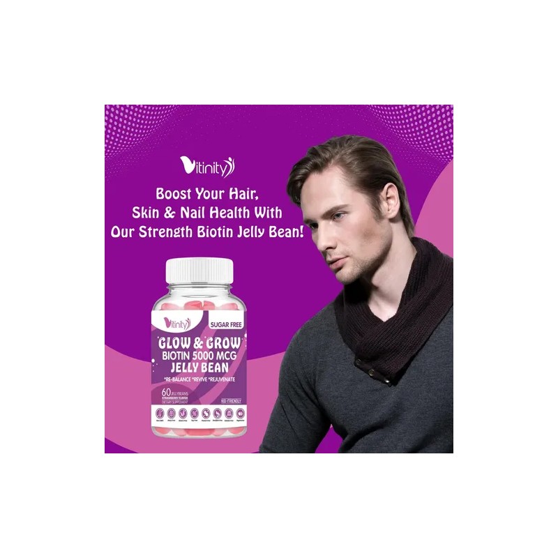 Vitinity Biotina 5000mcg Gomitas Veg Sin Azúcar 60 Unidades
