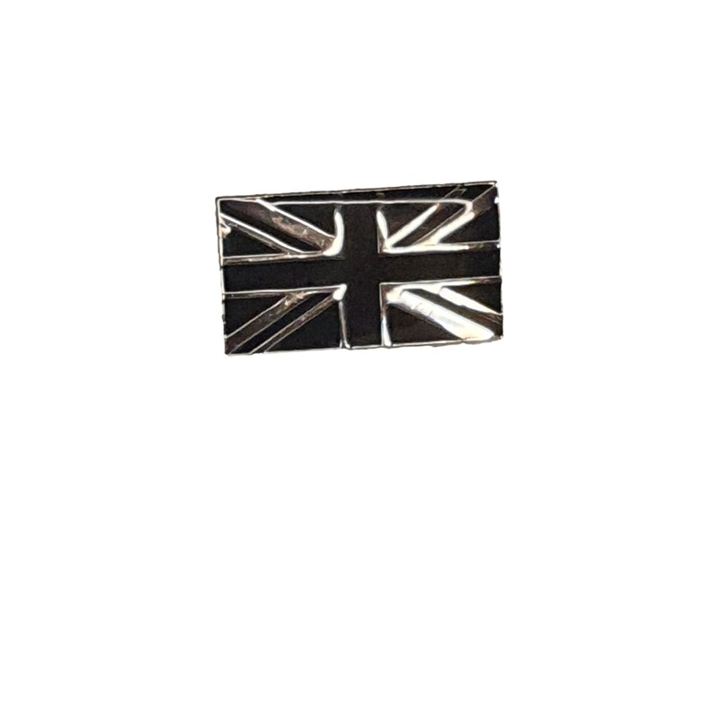 Fat-catz-copy-catz Patriotic Supporters Black & Silver Union Jack Flag Metal