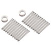 20pcs Stainless Steel Hemming Clips with 2pcs Diagonal Seam Tapes
