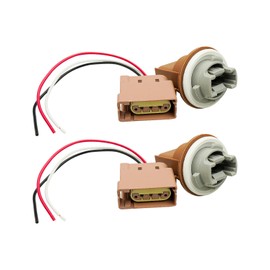 2 Pcs Turn Signal Socket and Pigtail Connector Compatible with Ford Lincoln Mercury 2003-2019 with Wire Harness, Car Light Bulb Socket and Pigtail Connector Replace 2U5Z13411SA YF1Z13411CA Rear Brown