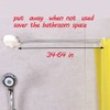 BAOYOUNI Foldable Wall Mounted Shower Curtain Rod Space Saver Stainless