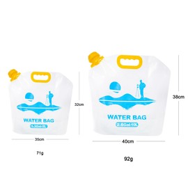 WQZOSTC Collapsible Emergency Water Container Bag,WaterStorageCube,Flat Folding,BPA Free Food Grade,Clear Plastic Storage Jug for Camping Hiking Backpack,No-Leak Freezable,Water Bottle 1.3 Gallon/4pcs