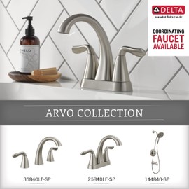 Delta ARV46-DN Arvo Wall Mount Square Open Towel Ring Bath Hardware Accessory in Brushed Nickel