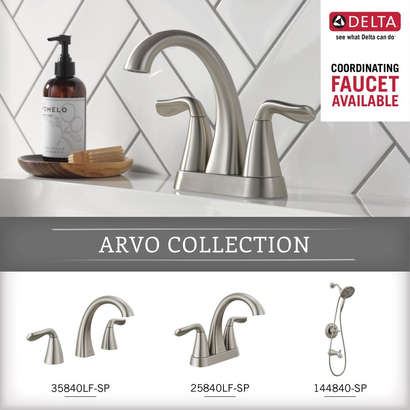 Delta ARV46-DN Arvo Wall Mount Square Open Towel Ring Bath