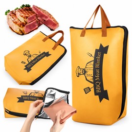Insulated BBQ Meat Resting Bag for Brisket and Grilled Meats – Reusable Wide-Mouth Thermal Blanket for Backyard BBQs