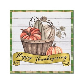 Happy Thanksgiving Wood Signs Rustic Fall Pumpkin Sunflower Wall Plaque Harvest Thanksgiving Wall Art Hanging Farmhouse Decoration Plaque For Kitchen Living Room Bedroom Home 12x12in