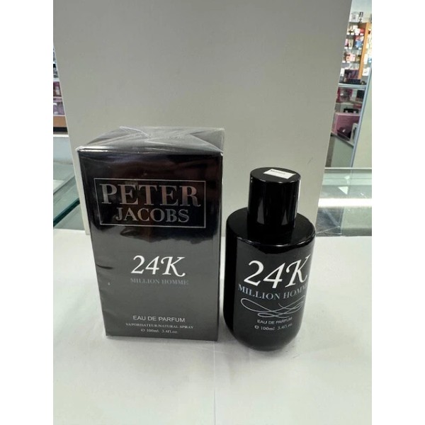 PETER JACOBS 24k MILLION HOMME EDP 100 ML NOI/ 3.4