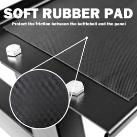 AUXHDK Kettlebell Storage Rack with Anti-Slip Pads, 2-Tier Weight Racks, Kettlebell Stand, Dumbbell and Kettlebell Rack for Home Gym Use