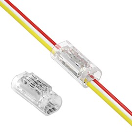 Masterwon Wire Connectors Quick Connect Terminal Block - 3-Pin Electrical Splice Crimp Set, Wire to Wire Junction Terminals Kit Compatible with 22-20 AWG LED Cable (10 Pack)