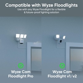 WYZE Wyze Floodlight Cam Plug-in Mount for Wyze Floodlight Cameras v1/v2/Pro, Electrical Box with 20ft Weather-Resistant Outdoor Power Cable, Easy Installation (White)