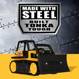 Tonka - Steel Classics Bulldozer, Frustration-Free Packaging (FFP),Black, Yellow