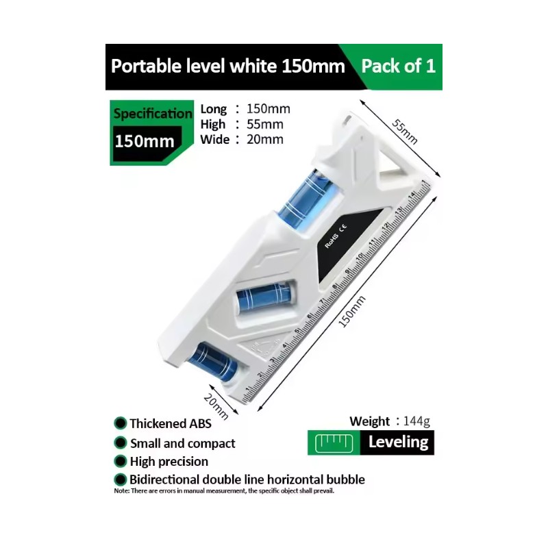 Mini Magnetic Pocket Level for Home & DIY – 3-Angle