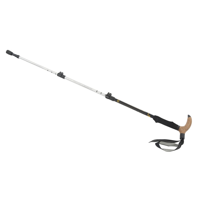 3 Section Retractable Hiking Stick Aluminum Alloy Mountaineering Balance Pole