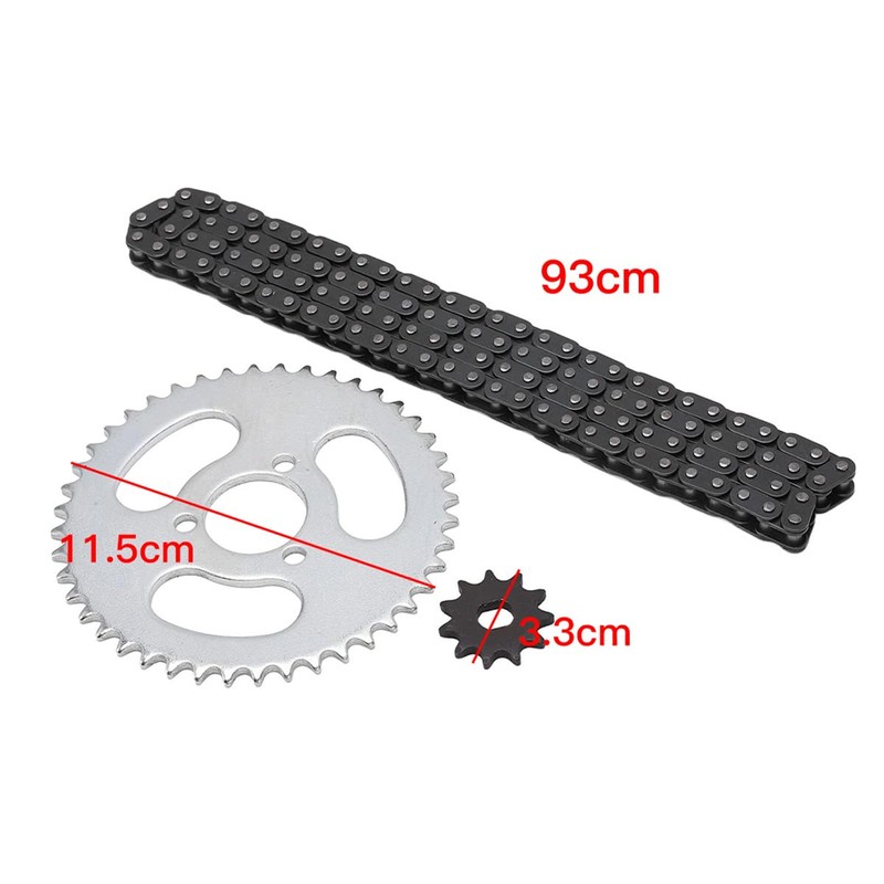 Tiardey Front and Rear T8F Sprocket Chain Set Steel Replacement