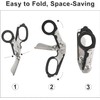 Trauma Shears Foldable,Emergency Response Shears with Strap Cutter and Glass