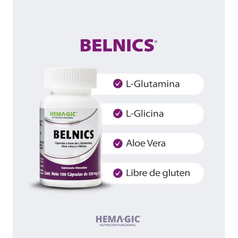 Suplemento Cápsula Hemagic Aminoácidos Belnics 520mg