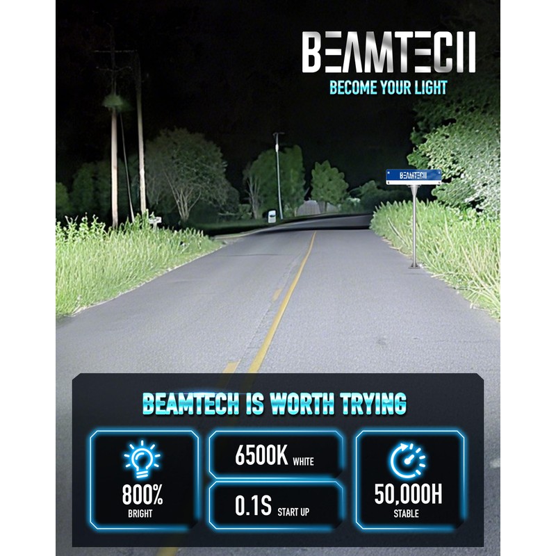 BEAMTECH 9006 Bulb, Fit For 1987-2005 LeSabre, 1999-2004 S10, 1996-2023
