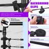 Swpeet 22Pcs Photography Backdrop Support Kit, 10Pcs Curtain Rings with