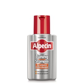 Alpecin Tuning Shampoo - 2 x 200 ml - The Black Caffeine Shampoo for Grey Hair | Strong Colour Pigments Keep Dark Hair Dark