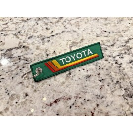 Unbranded New Green Retro Stripes TRD Offroad Keychain for Toyota 4Runner Tacoma Tundra FJ