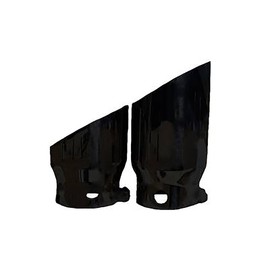 Black Horse Exhaust Muffler Tip, 4" inlet, 5" outlet and 9.5" Length Black Compatible with 2008-2023 Ford F-250/Ford F-350/Ford F-450 Super Duty-MT-FOSDB