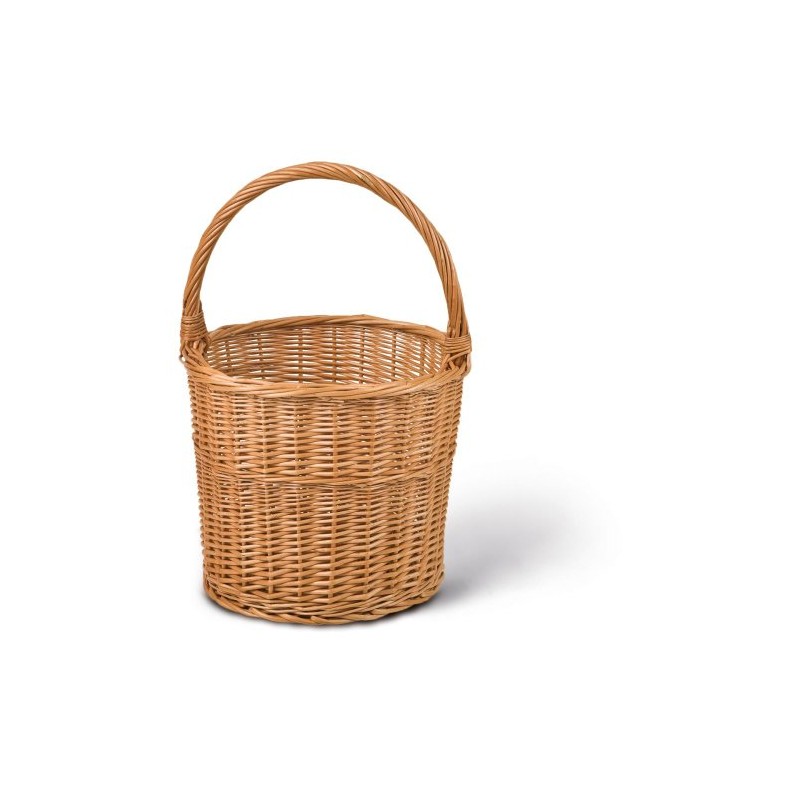 Hand Basket Round Brown Ø 32 cm x h 25/44