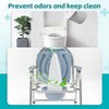 60 Pack Commode Liners with 60 Super Absorbent Pads, Disposable