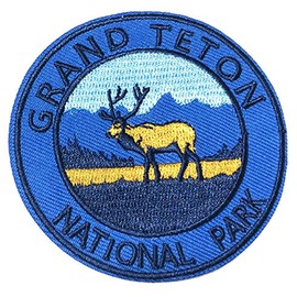 Explore Grand Teton National Park 3" Embroidered Patch Iron-on or Sew-on Outdoor Series Embroidered Patch Iron-on or Sew-on Emblem Badge DIY Appliques Application Patches