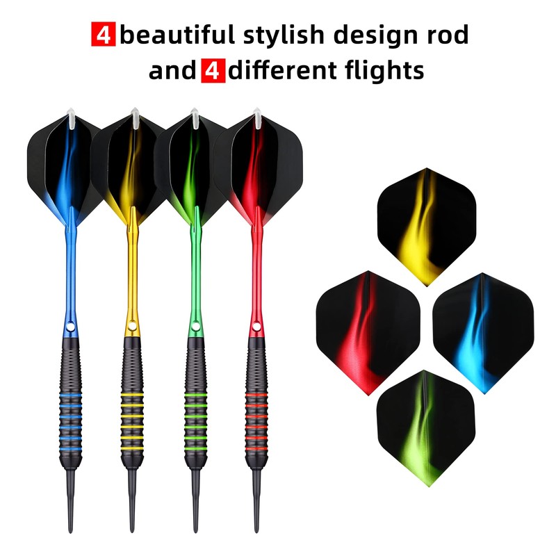centaur 12 Pack Soft Tip Darts, Professional 18 Gram Plastic