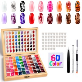 60 Colors Patting Gel Polish Pallete Kit Ombre Nail Art Gel
