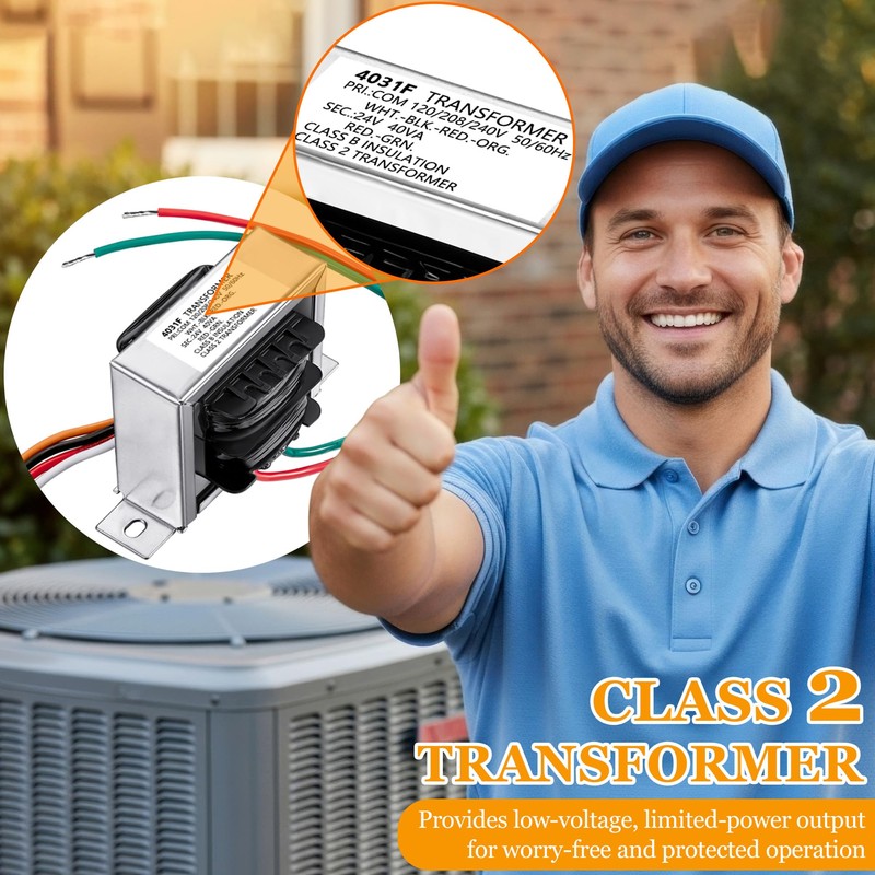 Gulfmew 24V 40VA Control Transformer, Primary 120, 208, 240V Secondary,