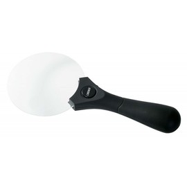 Lindner S7131 Rim free LED illuminated magnifier, 2,5x /4x magnification