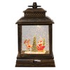 Alpine Corporation Santa Sleigh and Reindeer Snowglobe with LED and