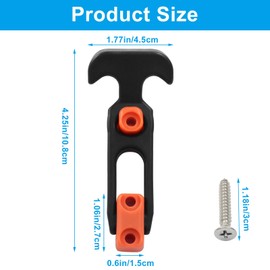 Cionyce Rubber Flexible T-Handle Draw Latches， Toolbox Cooler Latch for Tool Box, Cooler, Golf Cart or Engineering Machine Hood(2 Pcs,Orange)