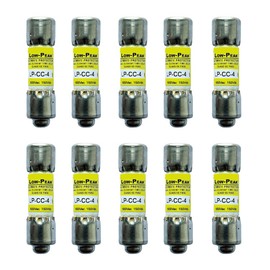 10-Pack New LP-CC-4 LP-CC-4A LP-CC 4A 600Vac Time Delay Fuse,LP-CC-4A Current Limiting Class CC Rejection Cartridge Fuses