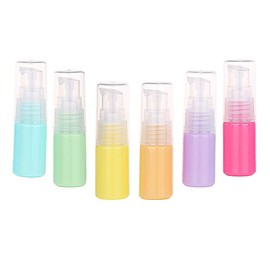 6Pcs 10ml Macaron Color Lotion Pump Bottle Empty Refillable Makeup Toiletries Liquid Container Dispenser Portable Travel Cosmetic Bottles Jar Pot for Emulsion Body Wash Shampoo