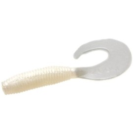 Zoom Bait 011045 Fat A-Poundert Curly Tail Grub, 3-Inch, 10-Pack, White Pearl