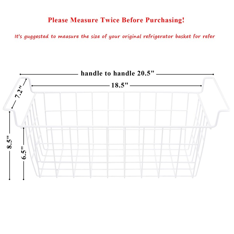 Homics Chest Freezer Baskets 20.5 Inch, Chest Freezer Organizer Bins