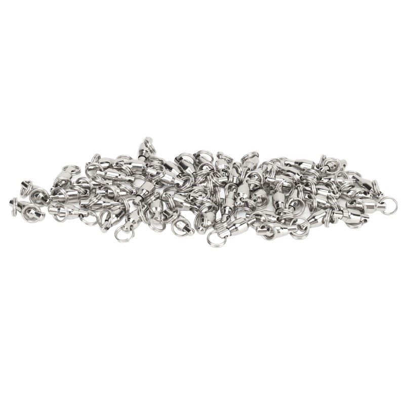 50pcs Ball Bearing Swivels Connector High Strength Stainless Steel Solid